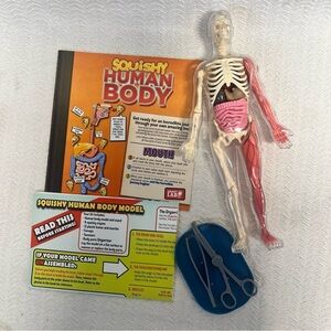 smart lab / squishy human body model kit with booklet and tools